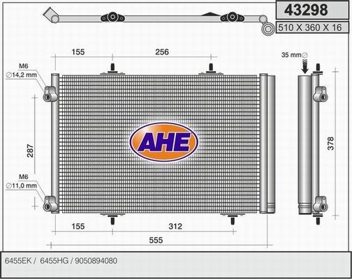 AHE 43298 - Kondensators, Gaisa kond. sistēma autodraugiem.lv