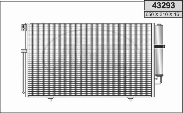 AHE 43293 - Kondensators, Gaisa kond. sistēma autodraugiem.lv