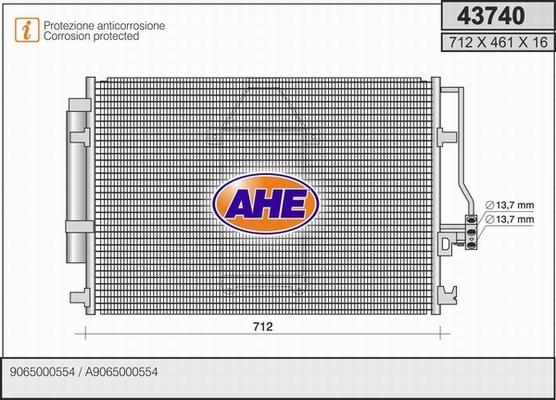 AHE 43740 - Kondensators, Gaisa kond. sistēma autodraugiem.lv