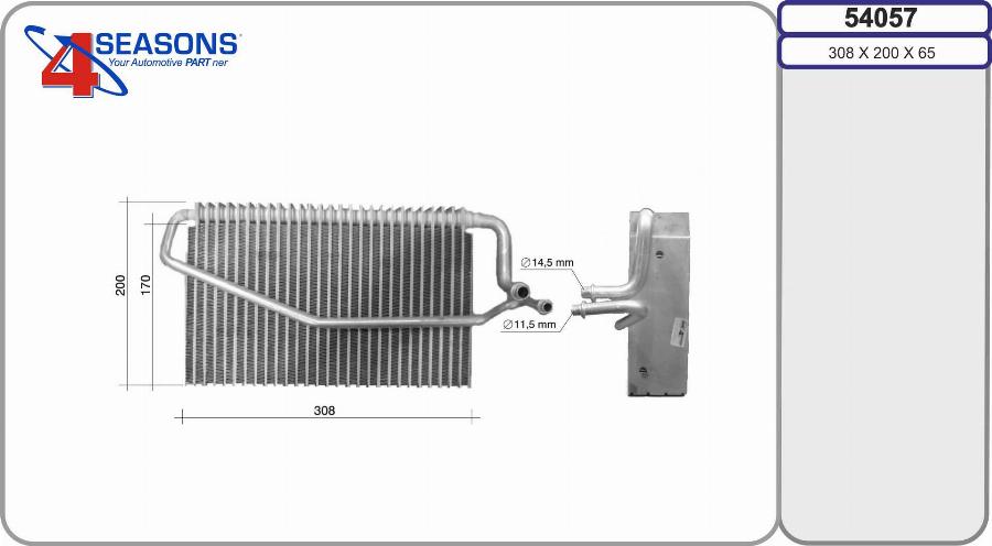 AHE 54057 - Iztvaikotājs, Gaisa kondicionēšanas sistēma autodraugiem.lv