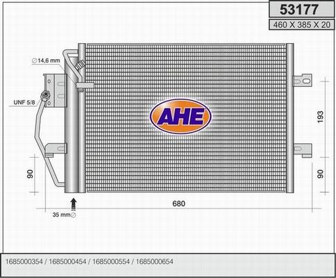 AHE 53177 - Kondensators, Gaisa kond. sistēma autodraugiem.lv