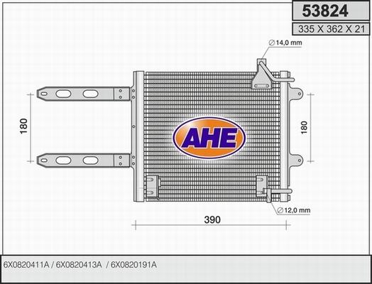 AHE 53824 - Kondensators, Gaisa kond. sistēma autodraugiem.lv