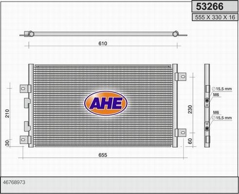 AHE 53266 - Kondensators, Gaisa kond. sistēma autodraugiem.lv