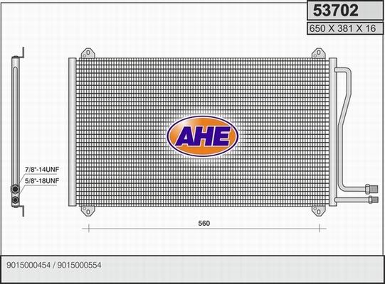 AHE 53702 - Kondensators, Gaisa kond. sistēma autodraugiem.lv