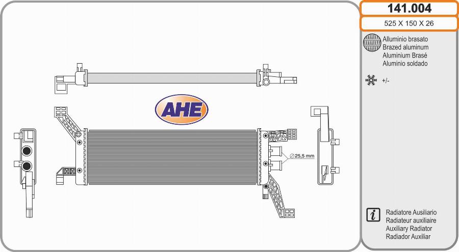 AHE 141.004 - Radiators, Motora dzesēšanas sistēma autodraugiem.lv