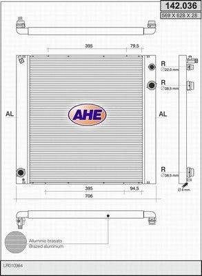 AHE 142.036 - Radiators, Motora dzesēšanas sistēma autodraugiem.lv