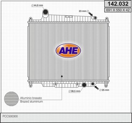 AHE 142.032 - Radiators, Motora dzesēšanas sistēma autodraugiem.lv