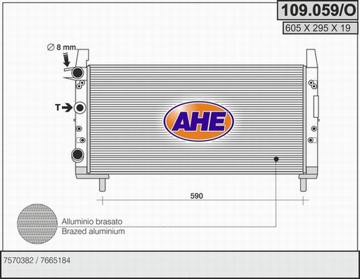 AHE 109.059/O - Radiators, Motora dzesēšanas sistēma autodraugiem.lv