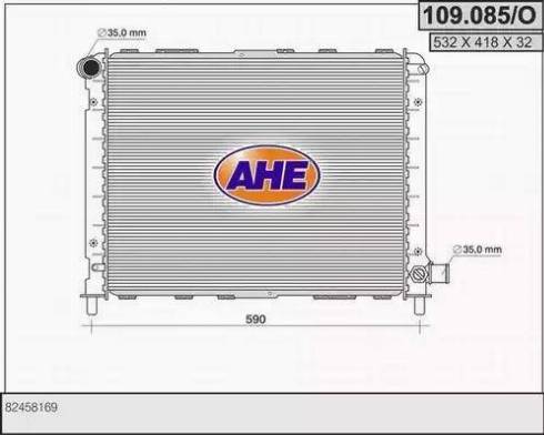 AHE 109085O - Radiators, Motora dzesēšanas sistēma autodraugiem.lv