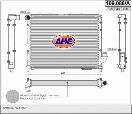AHE 109.088/A - Radiators, Motora dzesēšanas sistēma autodraugiem.lv