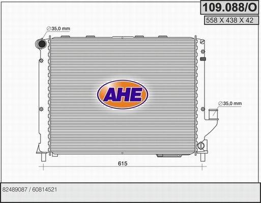AHE 109.088/O - Radiators, Motora dzesēšanas sistēma autodraugiem.lv