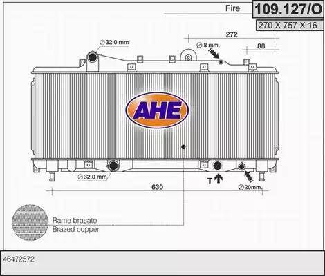 AHE 109.127/O - Radiators, Motora dzesēšanas sistēma autodraugiem.lv