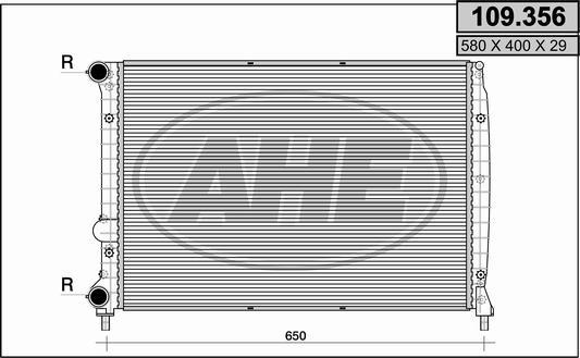 AHE 109.356 - Radiators, Motora dzesēšanas sistēma autodraugiem.lv