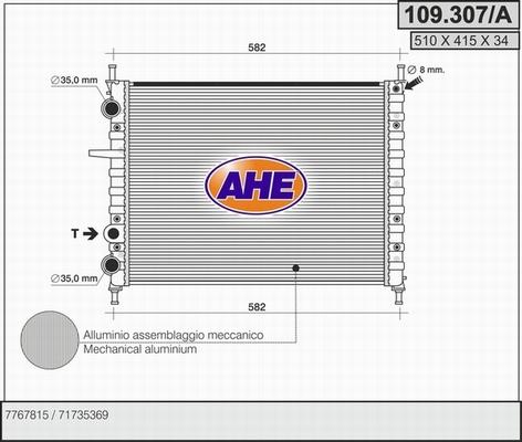 AHE 109.307/A - Radiators, Motora dzesēšanas sistēma autodraugiem.lv