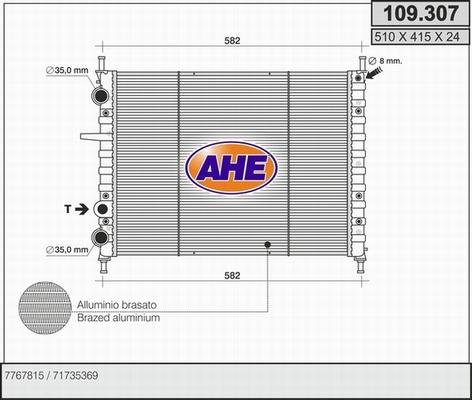 AHE 109.307 - Radiators, Motora dzesēšanas sistēma autodraugiem.lv