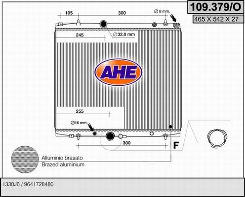 AHE 109.379/O - Radiators, Motora dzesēšanas sistēma autodraugiem.lv