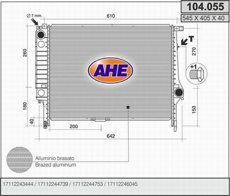 AHE 104.055 - Radiators, Motora dzesēšanas sistēma autodraugiem.lv