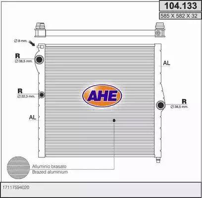 AHE 104.133 - Radiators, Motora dzesēšanas sistēma autodraugiem.lv