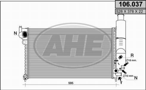 AHE 106.037 - Radiators, Motora dzesēšanas sistēma autodraugiem.lv