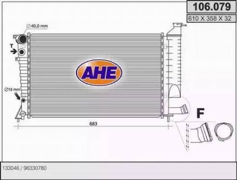 AHE 106.079 - Radiators, Motora dzesēšanas sistēma autodraugiem.lv