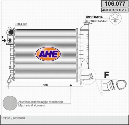 AHE 106.077 - Radiators, Motora dzesēšanas sistēma autodraugiem.lv