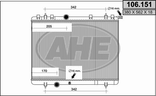 AHE 106.151 - Radiators, Motora dzesēšanas sistēma autodraugiem.lv