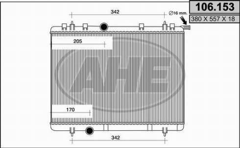 AHE 106.153 - Radiators, Motora dzesēšanas sistēma autodraugiem.lv