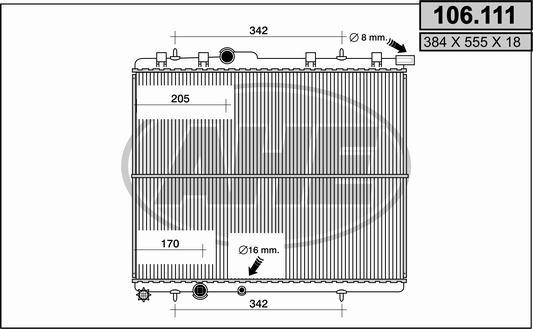 AHE 106.111 - Radiators, Motora dzesēšanas sistēma autodraugiem.lv