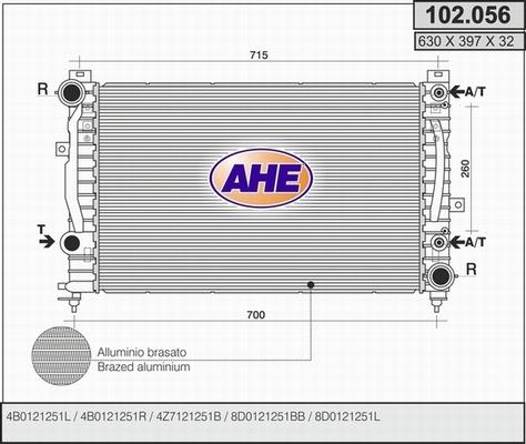 AHE 102.056 - Radiators, Motora dzesēšanas sistēma autodraugiem.lv