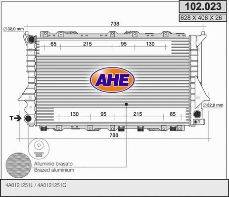 AHE 102.023 - Radiators, Motora dzesēšanas sistēma autodraugiem.lv