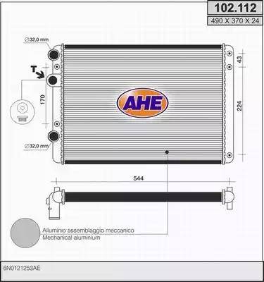 AHE 102.112 - Radiators, Motora dzesēšanas sistēma autodraugiem.lv