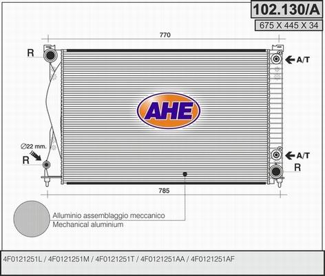 AHE 102.130/A - Radiators, Motora dzesēšanas sistēma autodraugiem.lv