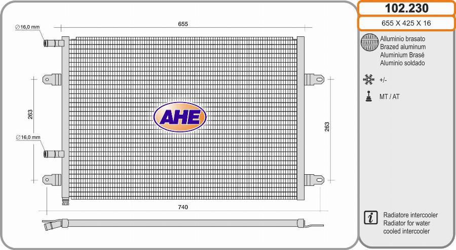 AHE 102.230 - Radiators, Motora dzesēšanas sistēma autodraugiem.lv