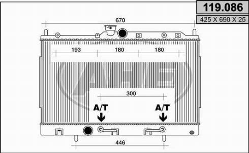 AHE 119.086 - Radiators, Motora dzesēšanas sistēma autodraugiem.lv