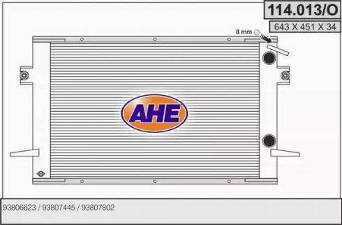 AHE 114.013/O - Radiators, Motora dzesēšanas sistēma autodraugiem.lv