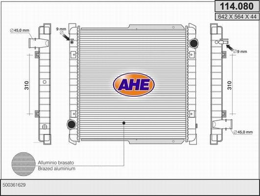 AHE 114.080 - Radiators, Motora dzesēšanas sistēma autodraugiem.lv