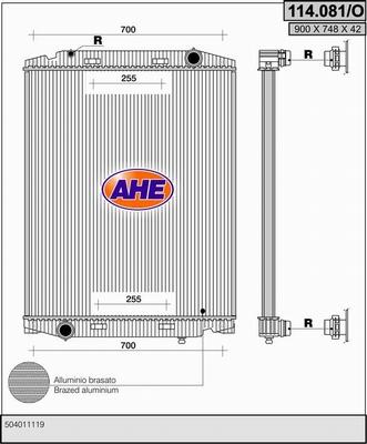 AHE 114.081/O - Radiators, Motora dzesēšanas sistēma autodraugiem.lv
