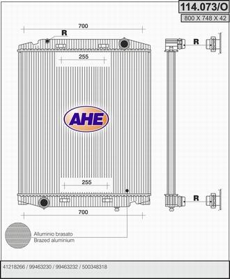 AHE 114.073/O - Radiators, Motora dzesēšanas sistēma autodraugiem.lv