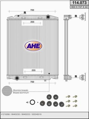 AHE 114.073 - Radiators, Motora dzesēšanas sistēma autodraugiem.lv