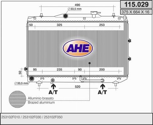 AHE 115.029 - Radiators, Motora dzesēšanas sistēma autodraugiem.lv