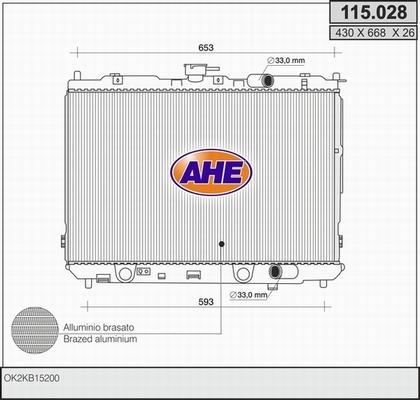 AHE 115.028 - Radiators, Motora dzesēšanas sistēma autodraugiem.lv