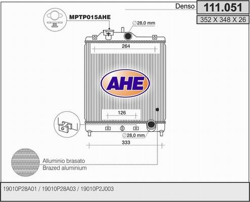 AHE 111.051 - Radiators, Motora dzesēšanas sistēma autodraugiem.lv