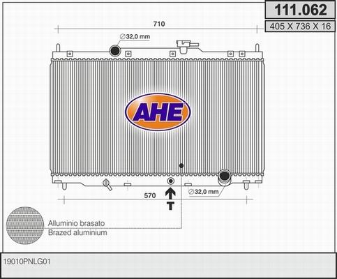 AHE 111.062 - Radiators, Motora dzesēšanas sistēma autodraugiem.lv