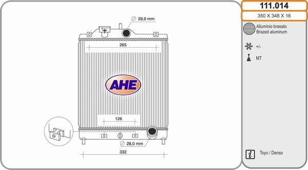 AHE 111.014 - Radiators, Motora dzesēšanas sistēma autodraugiem.lv