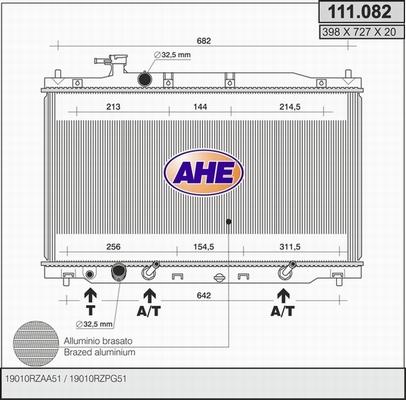 AHE 111.082 - Radiators, Motora dzesēšanas sistēma autodraugiem.lv