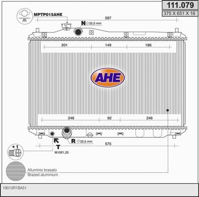 AHE 111.079 - Radiators, Motora dzesēšanas sistēma autodraugiem.lv