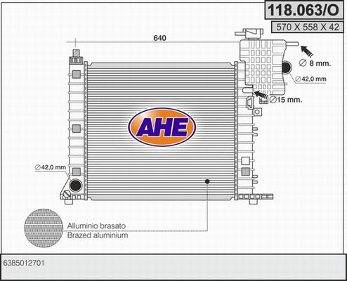 AHE 118.063/O - Radiators, Motora dzesēšanas sistēma autodraugiem.lv