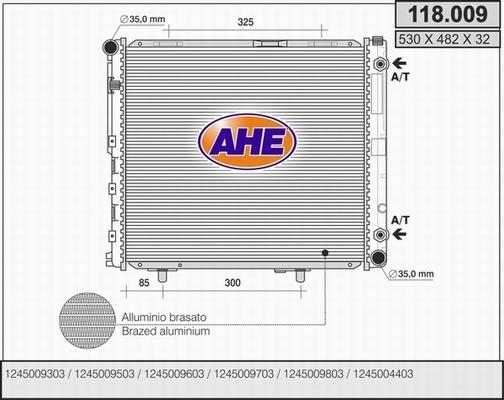 AHE 118.009 - Radiators, Motora dzesēšanas sistēma autodraugiem.lv