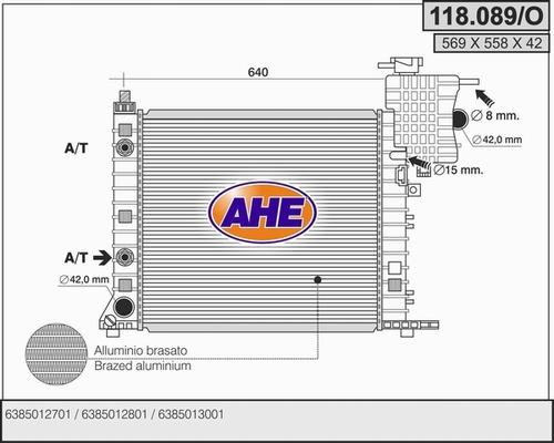 AHE 118.089/O - Radiators, Motora dzesēšanas sistēma autodraugiem.lv