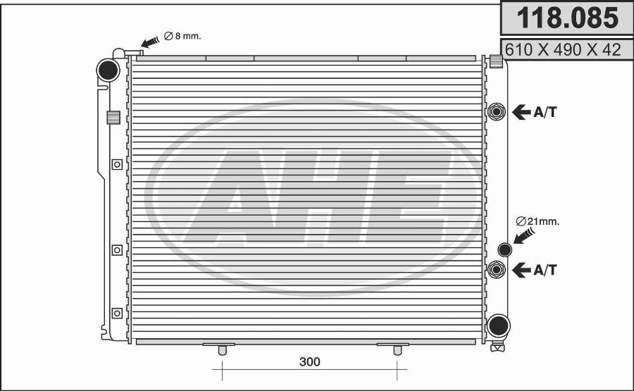 AHE 118085 - Radiators, Motora dzesēšanas sistēma autodraugiem.lv